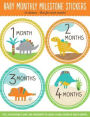 Baby Montlhy Milestone Stickers - Dinosaurs