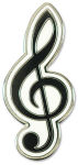 Alternative view 1 of Enamel Pin Treble Clef