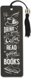 Title: Coffee and Books Beaded Bookmark
