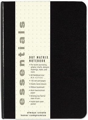 Essentials Small Black Dot Matrix Journal