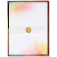 title watercolor sunset box stationery