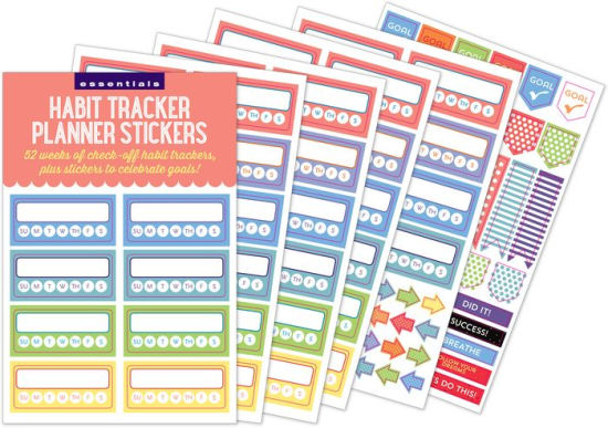 essentials habit tracker stickers 9781441328496 item barnes