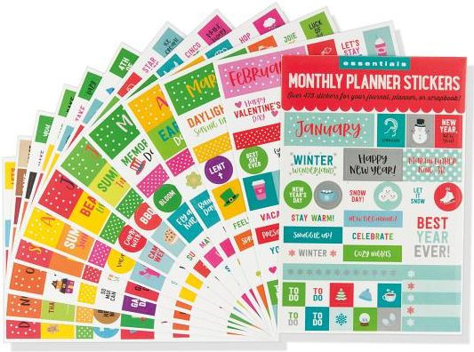 Essentials Monthly Planner Stickers (Set of 475 Stickers)