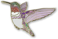Title: Enamel Pin Hummingbird