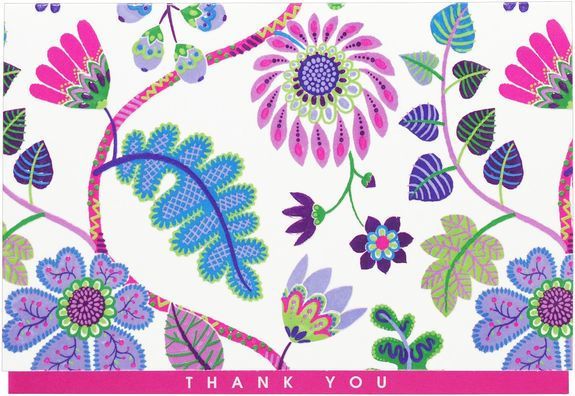 Fantasy Floral Thank You Notes