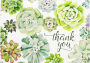 Succulent Garden Thank You Notes