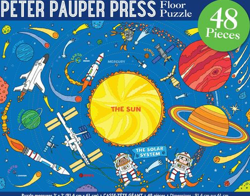 The Solar System Kids' Floor Puzzle (48 Pieces) (36 inches wide x 24 inches high)