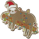 Alternative view 1 of Enamel Pin - Festive Sloth