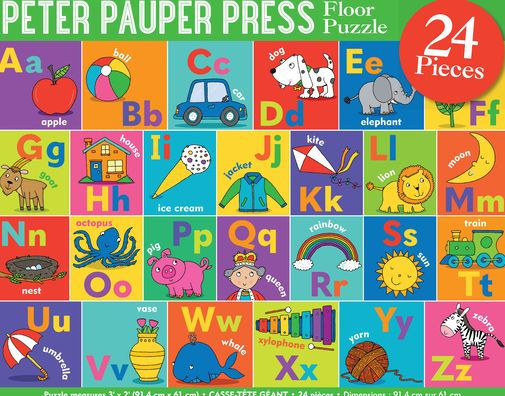 Alphabet Kids' Floor Puzzle (24 Pieces) (36 inches wide x 24 inches high)