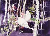 Title: Doves In White Birches Christmas Boxed Card