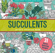Succulents Adult Coloring Book (31 stress-relieving designs)