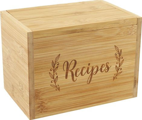 Bamboo Recipe Box Set