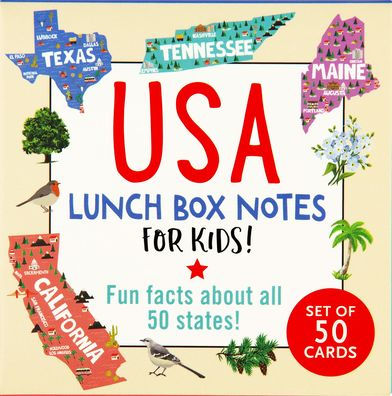USA Noteworthy Card Deck: Fascinating Lunch Box Notes for Kids!