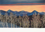 Title: Mountain Sunset Deluxe Boxed Holiday Cards