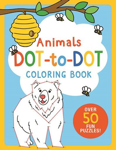 Animals Dot-to-Dot Coloring Book: Over 50 Fun Puzzles!