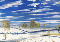 Winter Scene in Moonlight Christmas Boxed Card