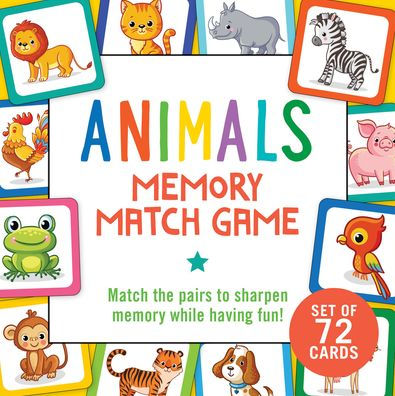 Animals Memory Match Game (Set of 72 cards)