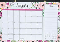 Title: 2025 Floral Desk Pad and Wall Calendar (11 X 17) - (12-Month Calendar with 152 Bonus Stickers!)