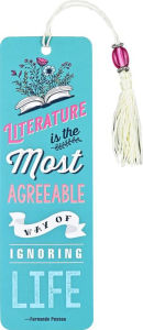 Title: Literature Is The Most Agreeable Way Beaded Bookmark