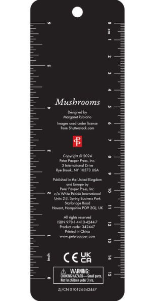 Mushrooms Beaded Bookmark