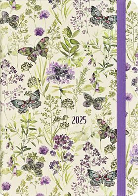 2025 Amethyst Butterflies Weekly Planner (16 Months, Sept 2024 to Dec 2025)