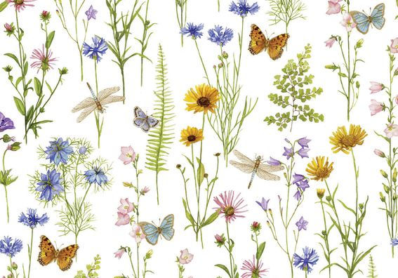 Wildflower Garden Note Cards (14 Cards, 15 Self-Sealing Envelopes)