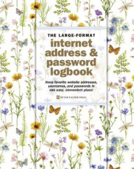 Wildflower Garden Large Internet Address & Password Logbook