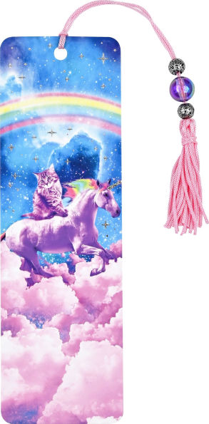 Unicorns & Kittens Forever Beaded Bookmark