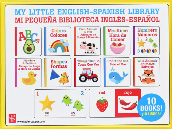 My Little Library of Bilingual Board Books - (Set of 10 English-Spanish Board Books)