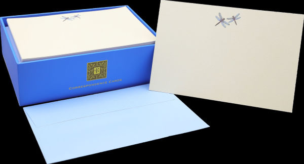 Blue Dragonflies Correspondence Cards (25 Cards, 26 Self-Sealing Envelopes)