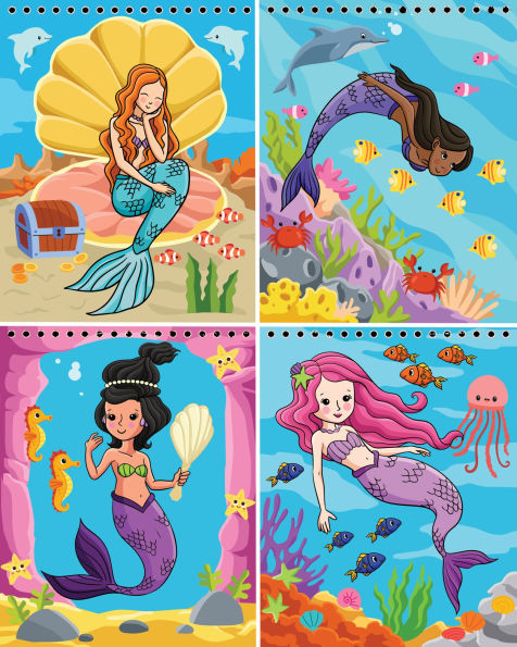 Color With Water - Mermaids (includes mess free water pen)