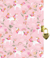 Unicorn Blooms Locking Journal (Diary with Lock)