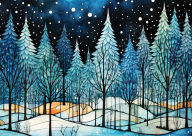 Winter Nightfall Deluxe Boxed Holiday Cards (20 Cards, 21 Self-Sealing Envelopes)