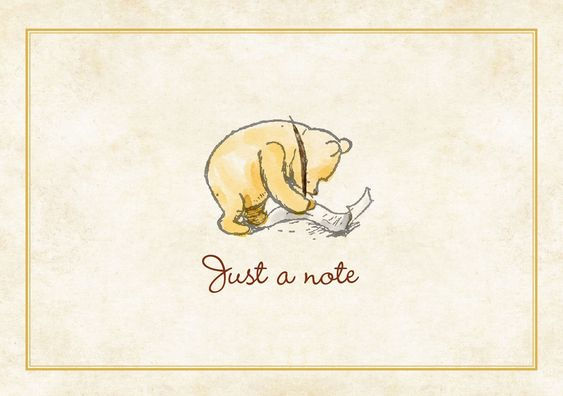 Winnie-The-Pooh Note Cards (14 Cards, 15 Self-Sealing Envelopes)