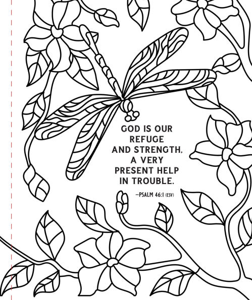 Psalms Large Print Coloring Book - Big and Simple Designs for All Ages