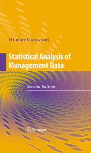 Title: Statistical Analysis of Management Data, Author: Hubert Gatignon