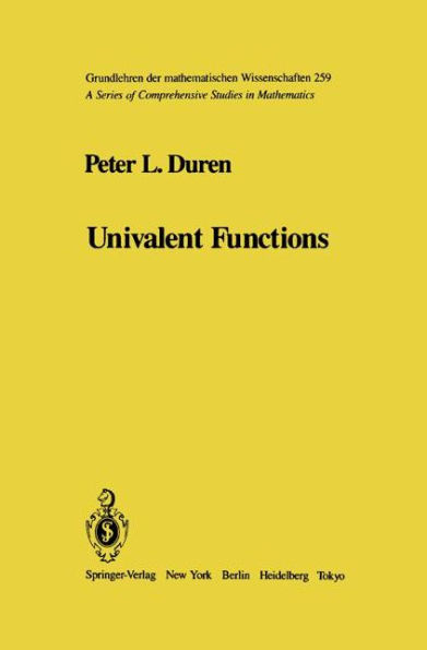 Univalent Functions / Edition 1