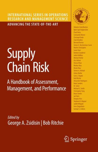 Supply Chain Risk: A Handbook of Assessment, Management, and Performance