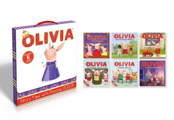 Story Time with Princess Olivia: Olivia the Princess; Olivia and the Puppy Wedding; Olivia Sells Cookies; Olivia and the Best Teacher Ever; Olivia Meets Olivia; Olivia and Grandma's Visit