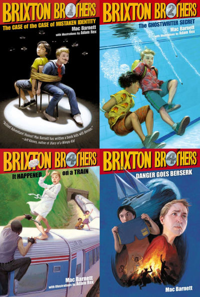 Brixton Brothers Mysterious Case of Cases (Boxed Set): The Case of the Case of Mistaken Identity; The Ghostwriter Secret; It Happened on a Train; Danger Goes Berserk