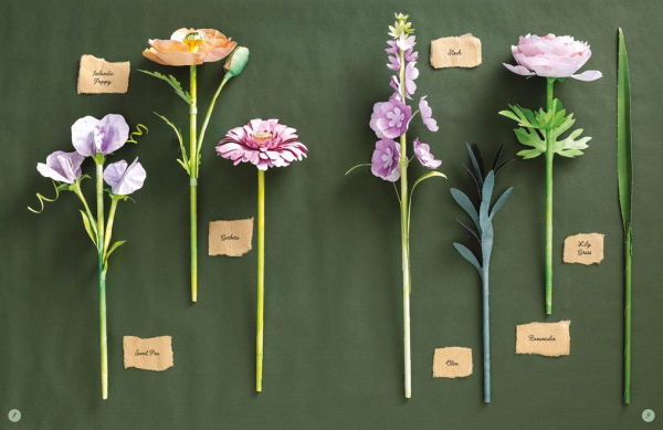 The Bouquet in a Book: Pre-punched pages to press out and make