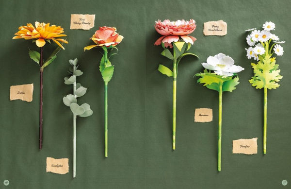 The Bouquet in a Book: Pre-punched pages to press out and make