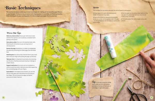 The Bouquet in a Book: Pre-punched pages to press out and make