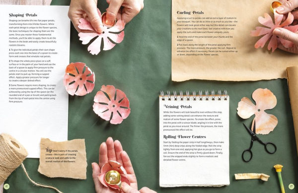 The Bouquet in a Book: Pre-punched pages to press out and make