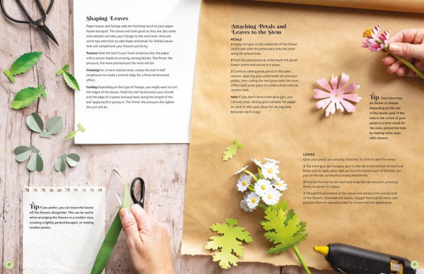 The Bouquet in a Book: Pre-punched pages to press out and make