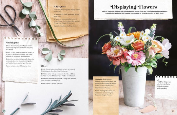 The Bouquet in a Book: Pre-punched pages to press out and make