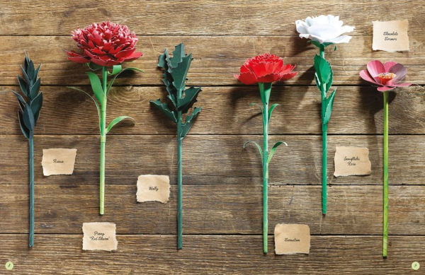 The Bouquet in a Book: Winter: Pre-punched pages to press out and make