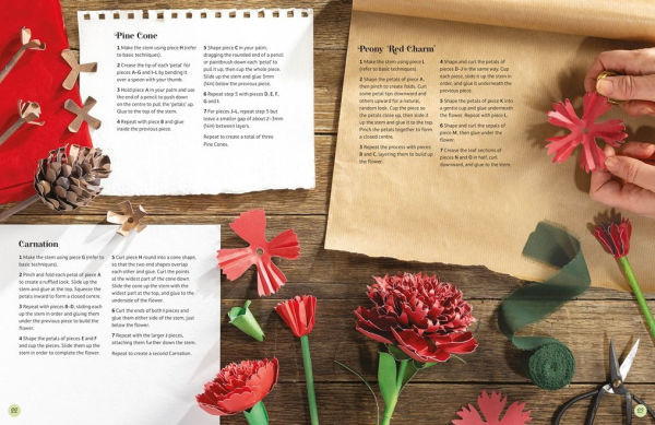 The Bouquet in a Book: Winter: Pre-punched pages to press out and make