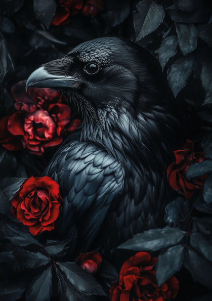 Raven and Roses
