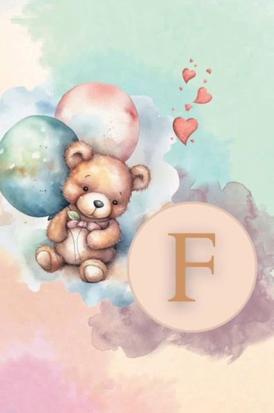 Initial Letter F Teddy Bear Notebook: A Simple Initial Letter Teddy Bear Themed Lined Notebook